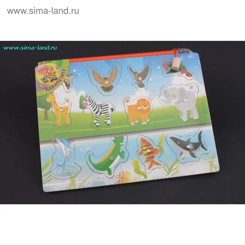 рыбалка рамка вкладыш животные 30*23*0,5