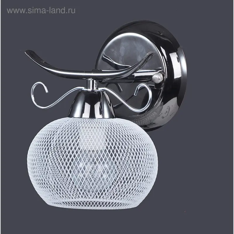 Бра "Санторини" 1 лампа 60W E14 хром h=16,5 см