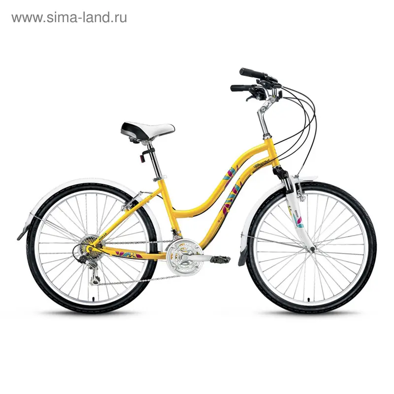 Велосипед 26" Forward EVIA 2.0, 2017, цвет: жёлтый, размер 16"