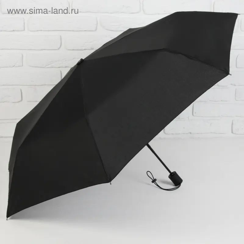 Зонт автоматический, 7 спиц, R = 49 см, цвет чёрный