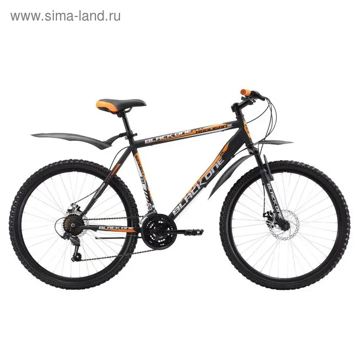 Велосипед 26" Black One Hooligan D, 2017, цвет чёрный/оранжевый, размер 18"
