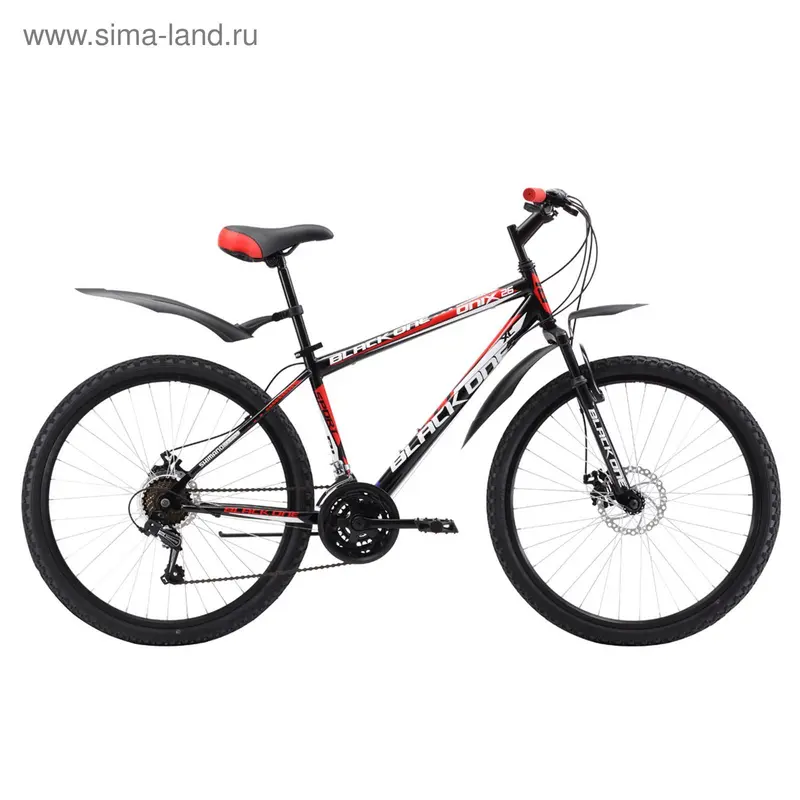 Велосипед 26" Black One Onix D, 2017, цвет чёрный/красный, размер 16"