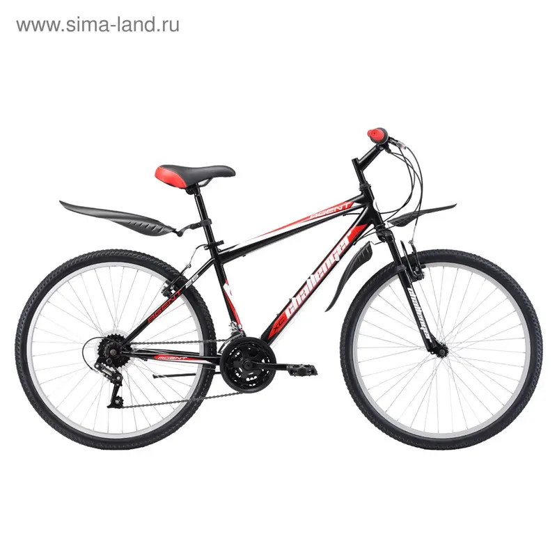 Велосипед 26" Challenger Agent, 2017, цвет черно-красный, размер 20''