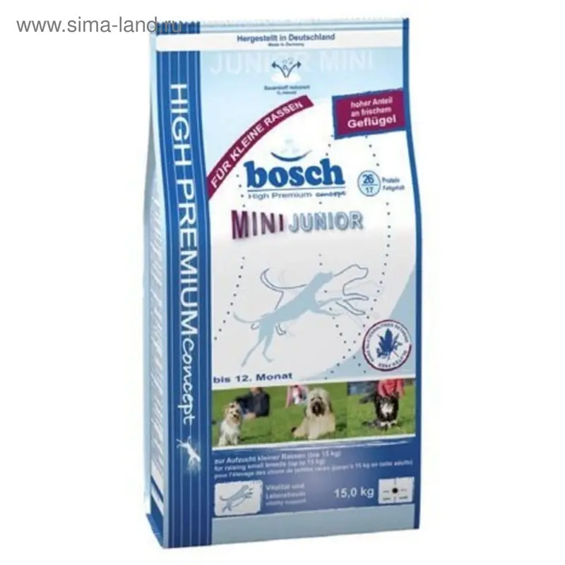 Сухой корм Bosch Mini Junior для щенков мелких пород, 3 кг