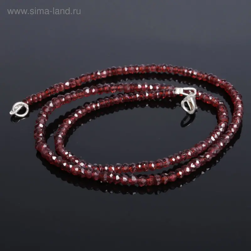 Бусы «Индийский гранат» №4, 45см