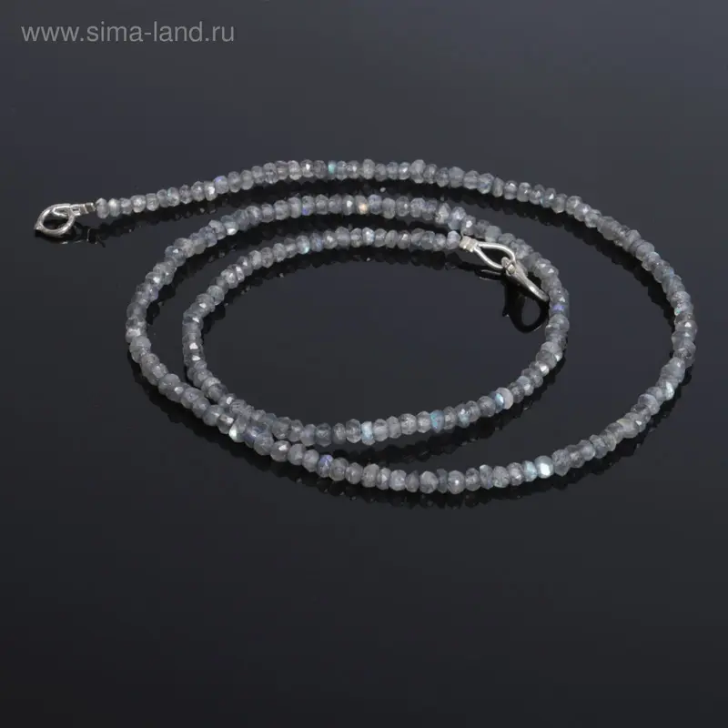 Бусы «Индийский лабрадор» №2, 45см