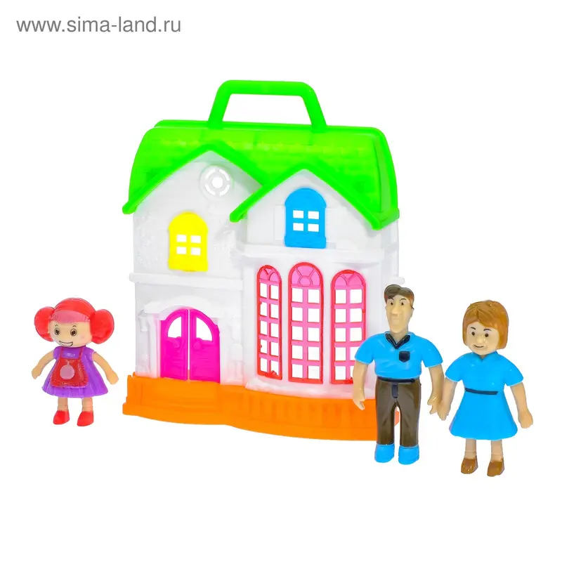 Дом для кукол «Семья» с фигурками, МИКС