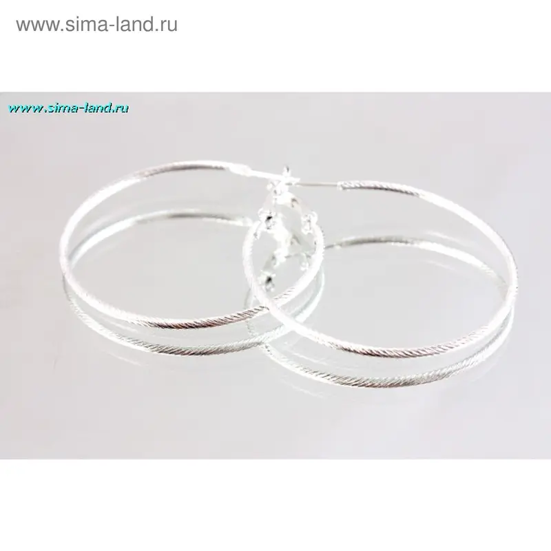 Серьги - кольца, резьба крученная