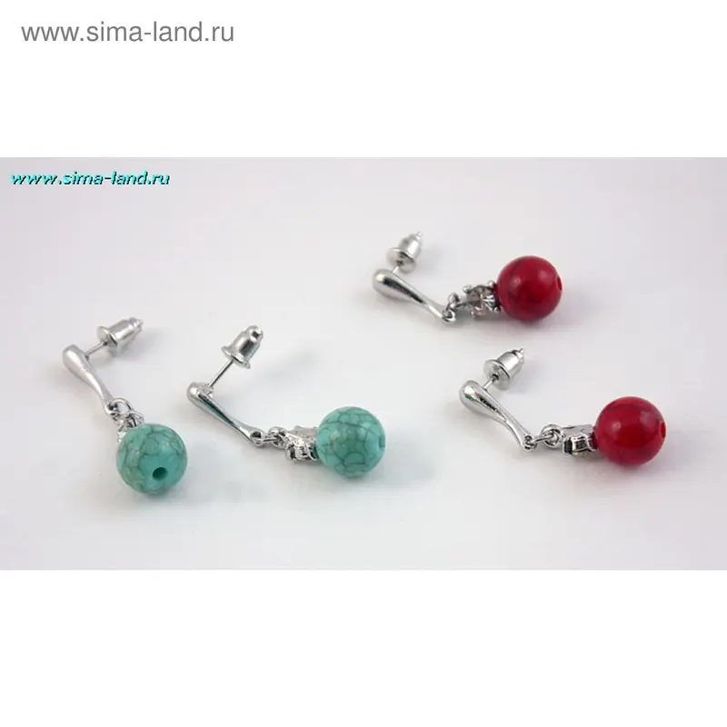 Серьги «Сердечки», цвет фиолетовый