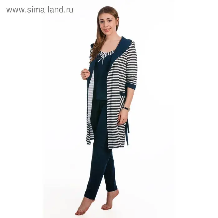 Комплект женский (майка, брюки, халат) ПК-25 МИКС, р-р 50