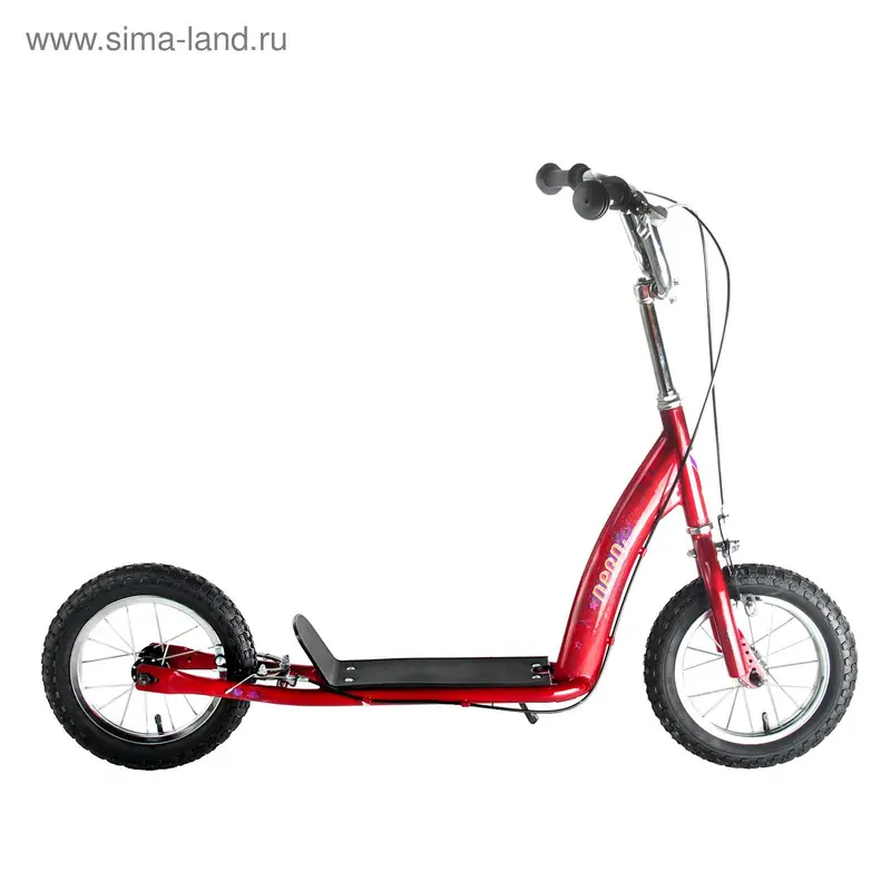 Самокат внедорожный 12" GRAFFITI Neon, цвет красный