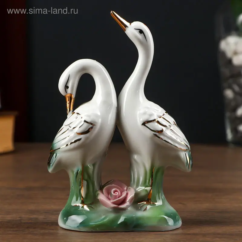 Сувенир керамика "2 цапли" 15х10х4,5 см