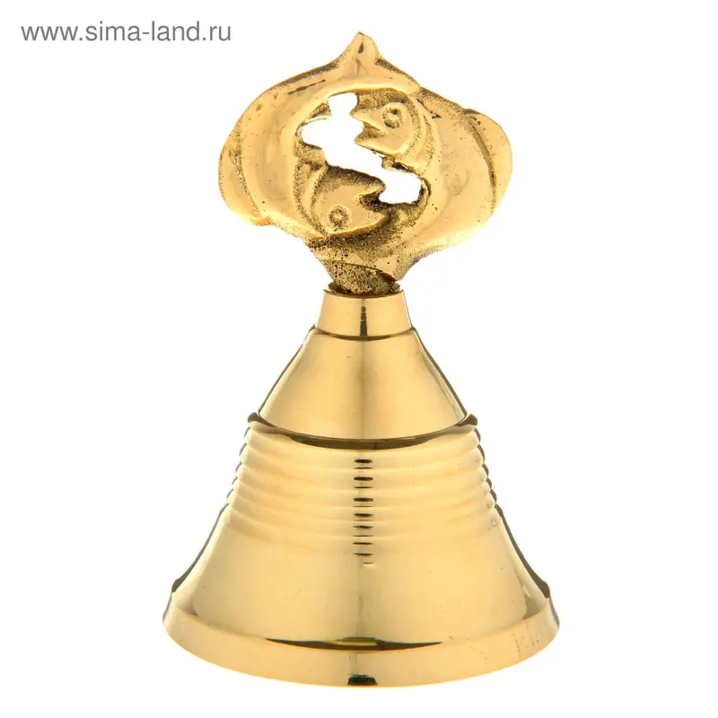 Колокольчик знак зодиака "Рыбы" 6х8 см