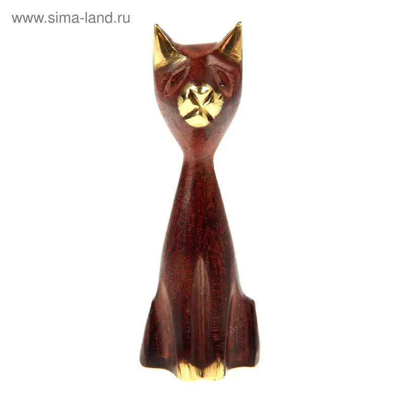 Сувенир "Кошка с золотыми ушками" 3,5х10 см
