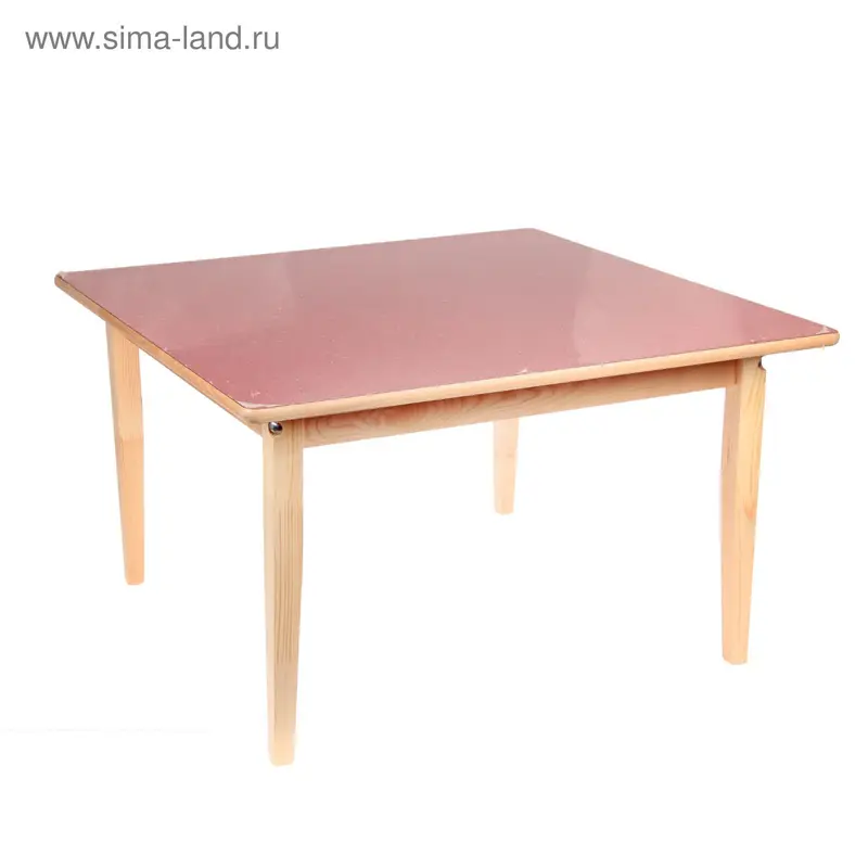 Стол детский №2 (Н=465) (795х795), малиновый