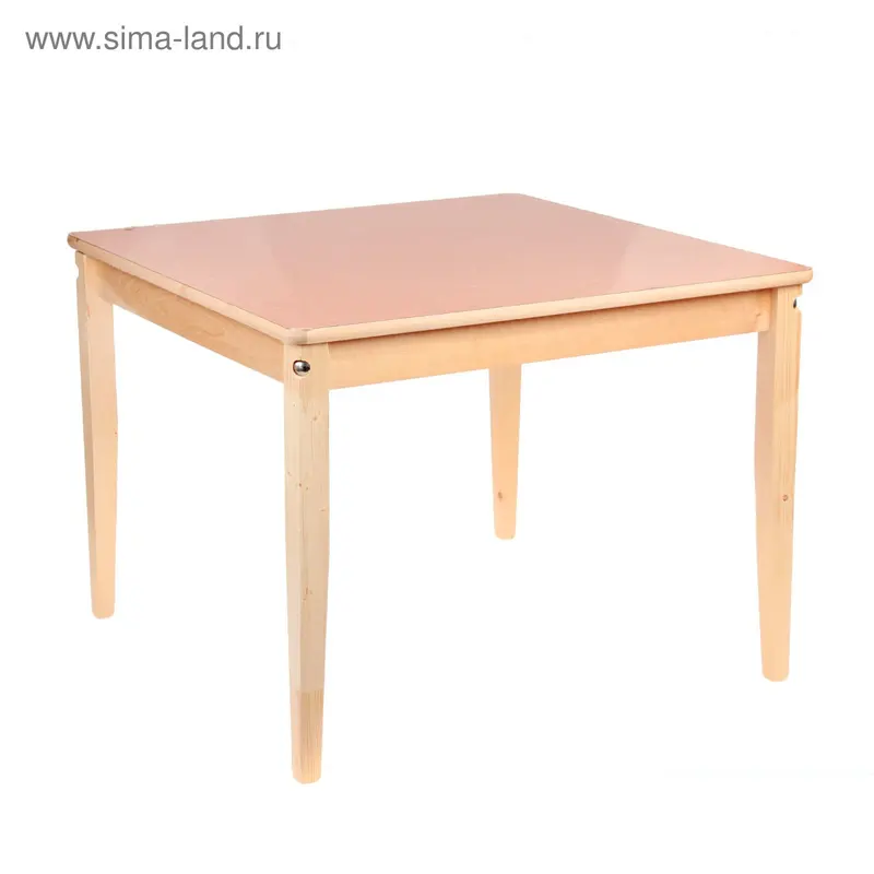 Стол детский №3 (Н=520) (795х795), оранжевый
