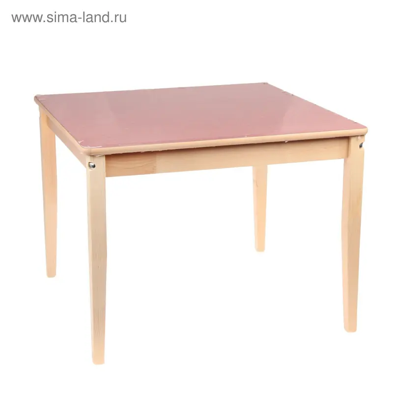 Стол детский №3 (Н=520) (795х795), малиновый