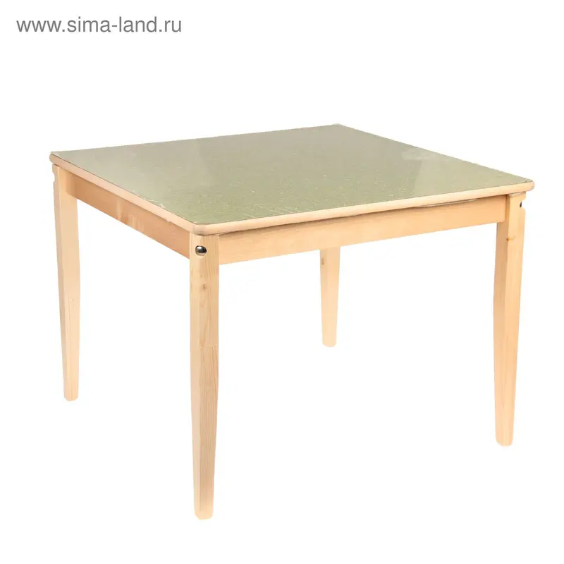 Стол детский №3 (Н=520) (795х795), зеленый