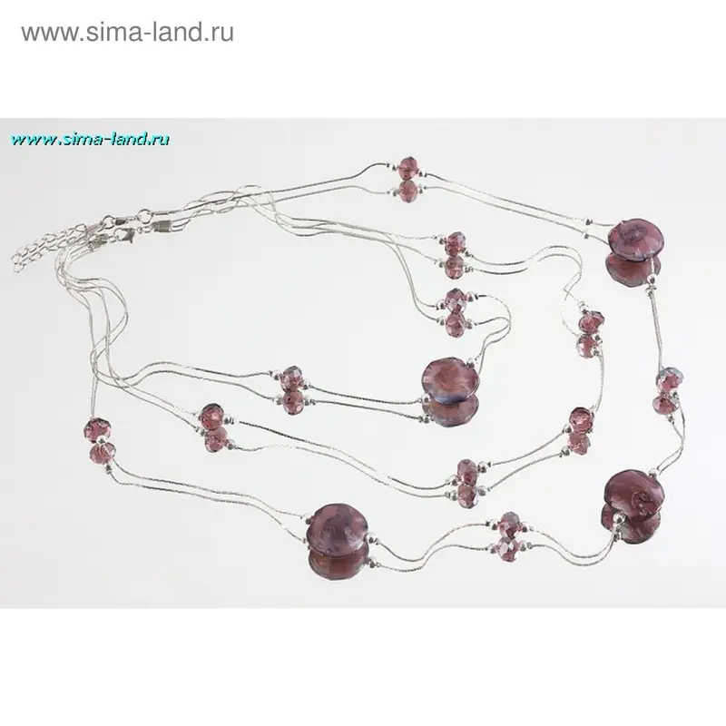 Бусы метеорит, лиловый