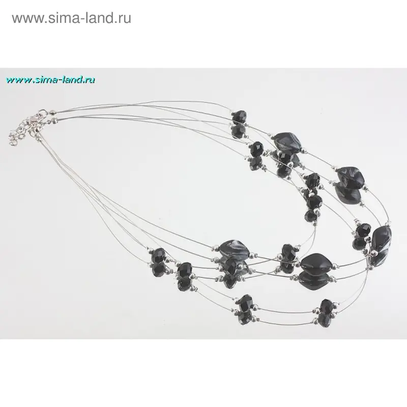 Бусы метеорит, черный