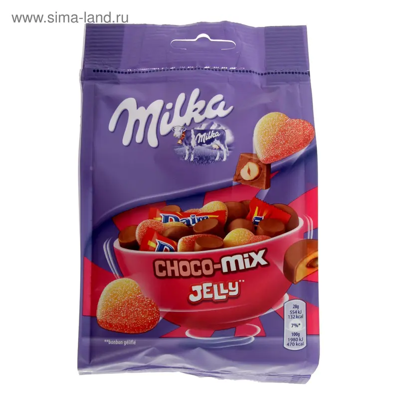 Конфеты Milka Jelly Snax, 140 г