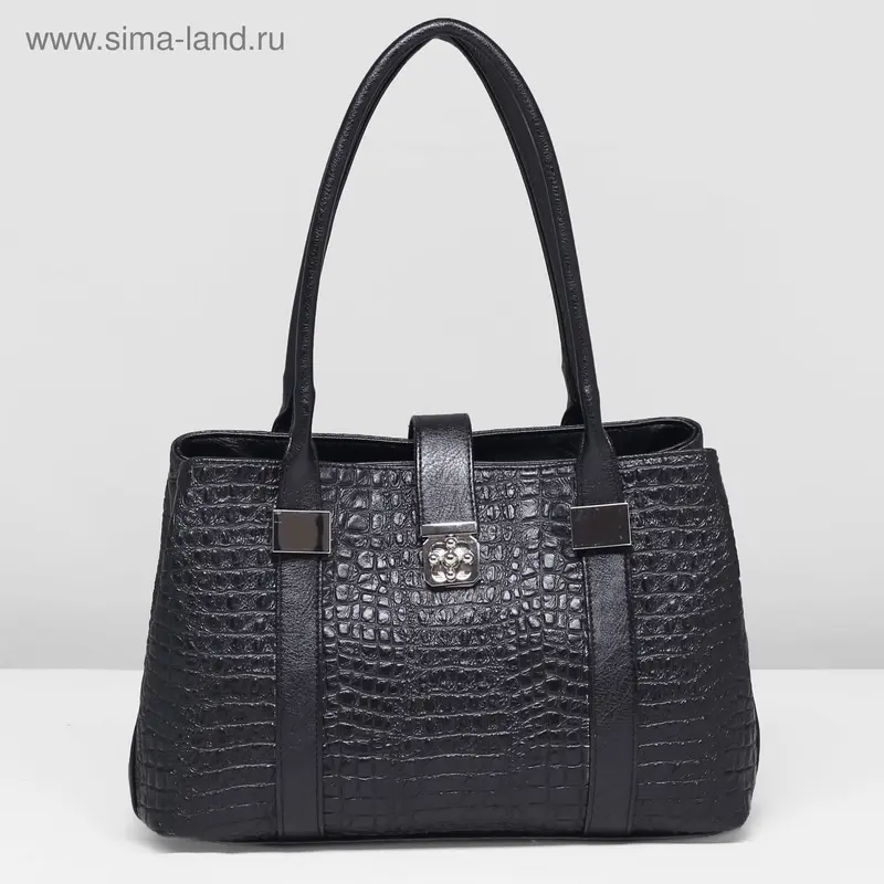 Сумка жен 3253, 34*15*23, 3 отд на молнии, н/карман, черный