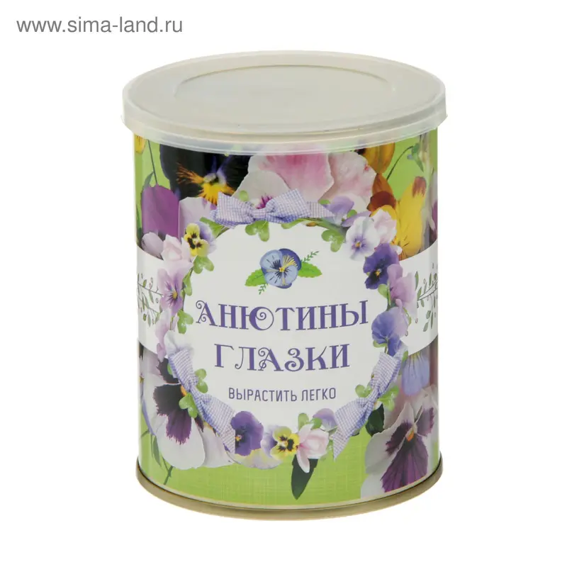 Растущая травка "Цветок в банке "Анютины глазки"