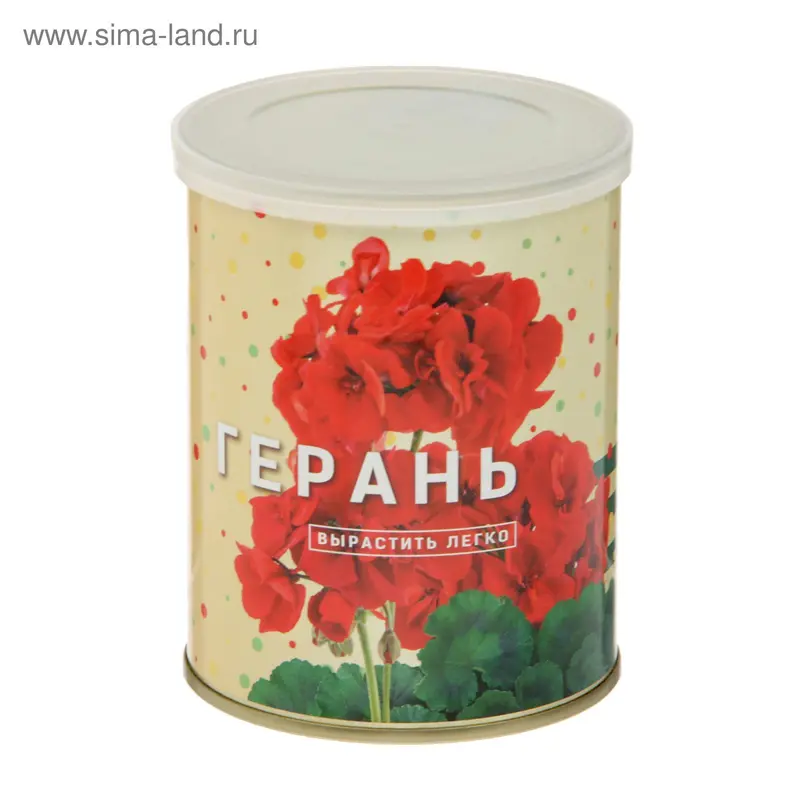 Растущая травка "Цветок в банке "Герань"