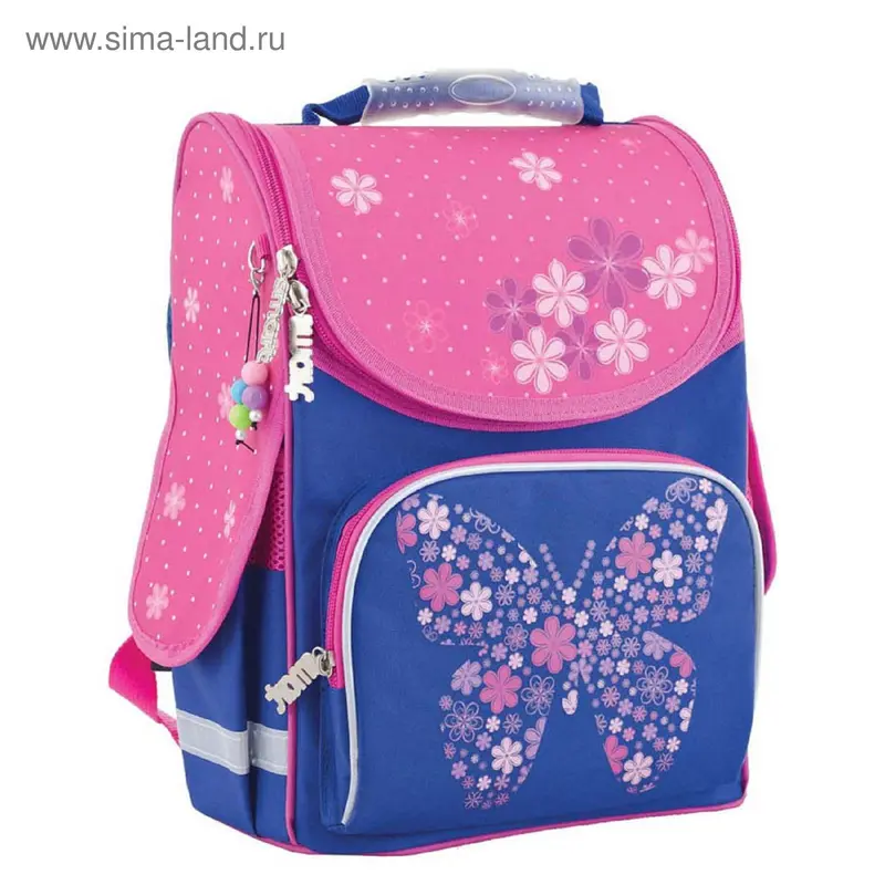 Ранец_ Стандарт Smart PG-11 34*26*14 дев Flower butterfly, голубой/р 553326