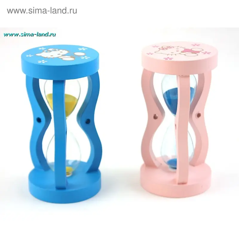 Часы песочные, рамки - волна, цвета микс, маленькие