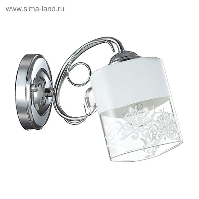 Бра GELLA E14 1*40W 220V хром/стекло/хрусталь 17,5х11х22,5 см