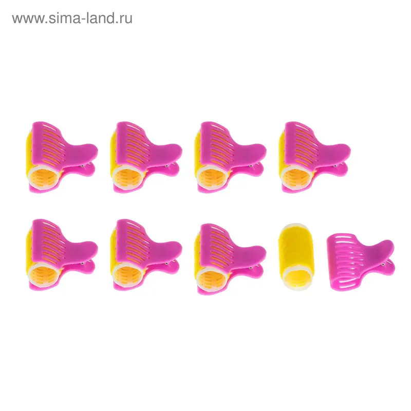 Бигуди велюровые с крабом, d=2,6см, 8шт