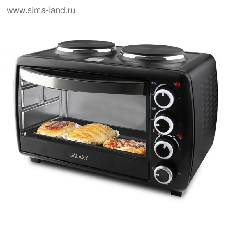 Мини-печь Galaxy GL 2618, 3100 Вт, 30 л, 2 конфорки