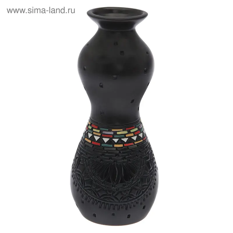 Ваза "Эйт", чёрная, микс