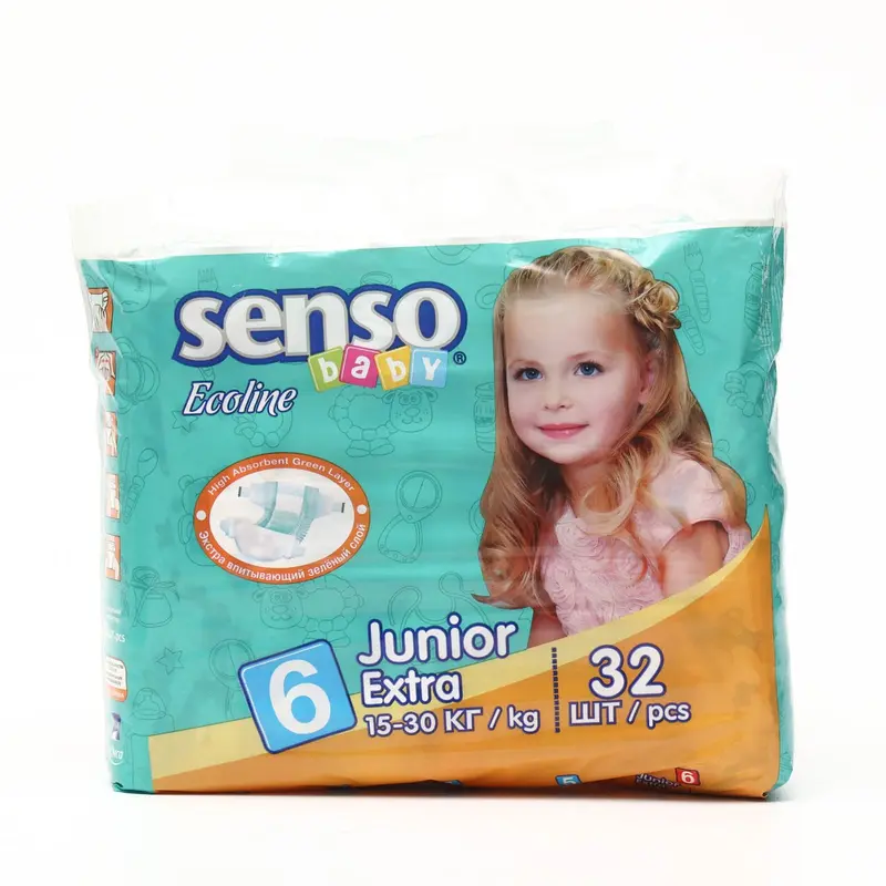 Подгузники ECOLINE Junior Extra (15-30 кг), 32 шт
