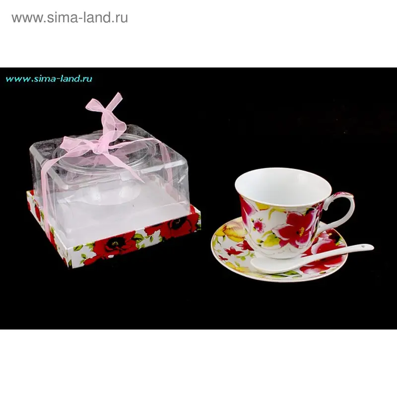 Чайная пара на 1 персону (3 предмета) «Фиалка»