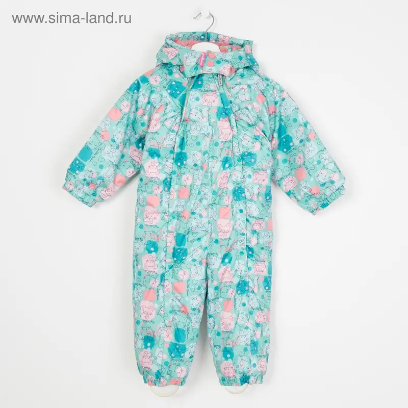 Комбинезон детский, рост 74 см, цвет мятный S17301_М
