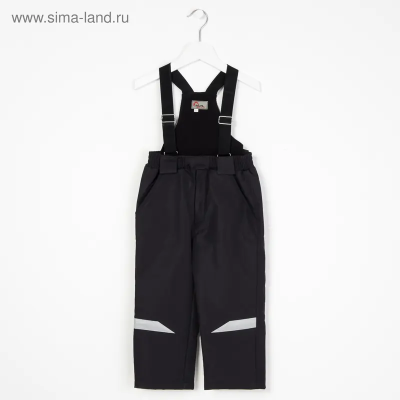 Полукомбинезон для мальчика, рост 98 см, цвет чёрный 11-202М_М