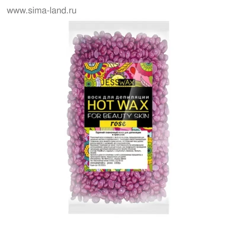 Воск для депиляции пленочный JessWax «Роза», 100 г