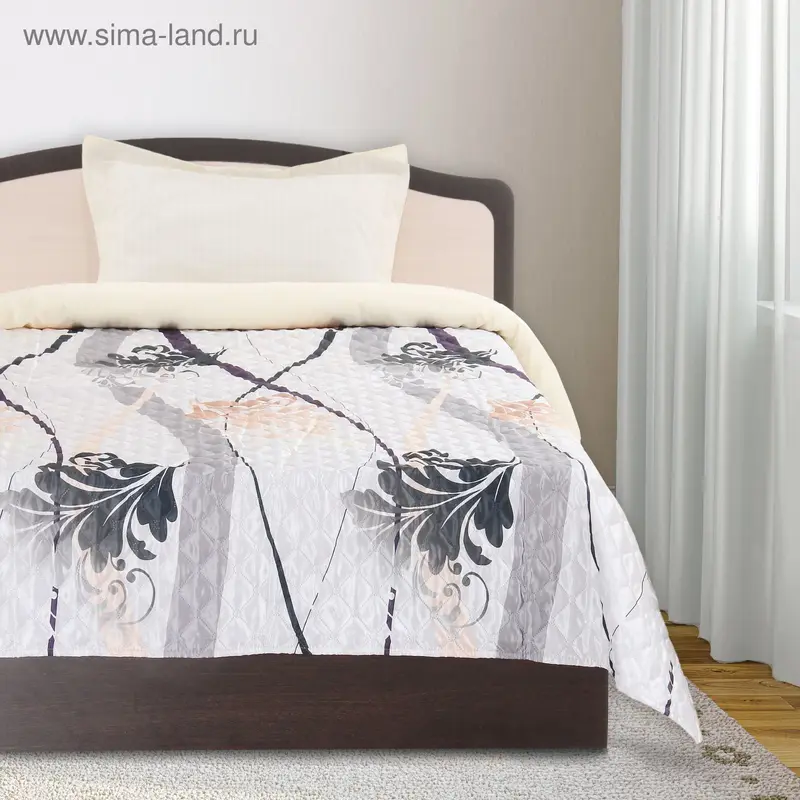 Покрывало АТЛАС рис 10 серебро 180х205 см, п/э 110 г/м2