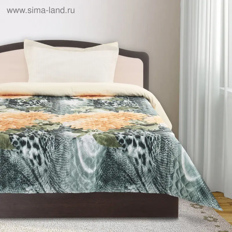 Покрывало АТЛАС рис 13 сер/пион 150х205 см, п/э 110 г/м2