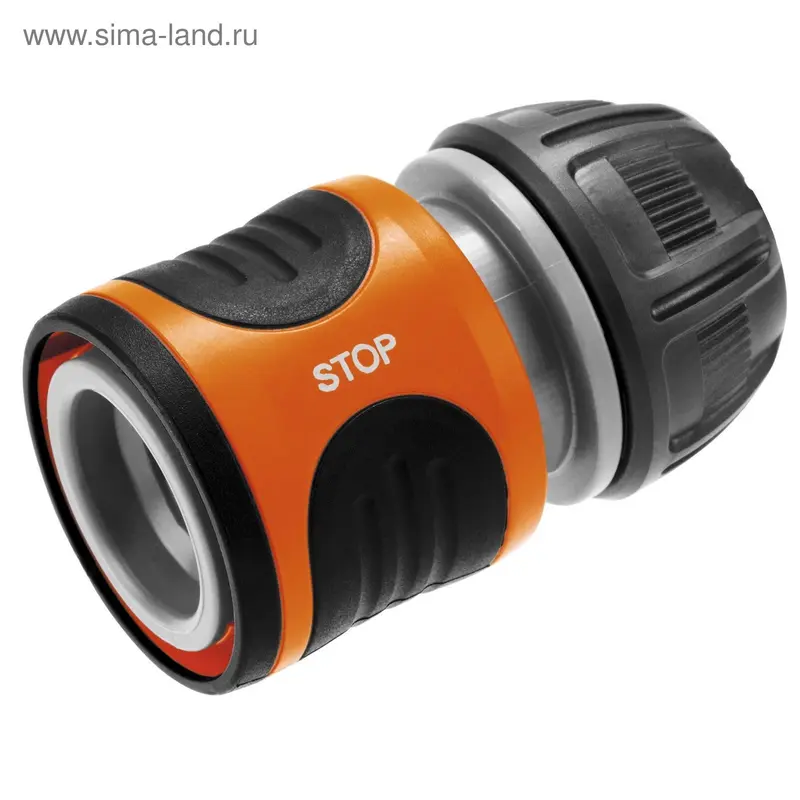Коннектор с аквастопом, 1/2" (12 мм), пластик, GARDENA