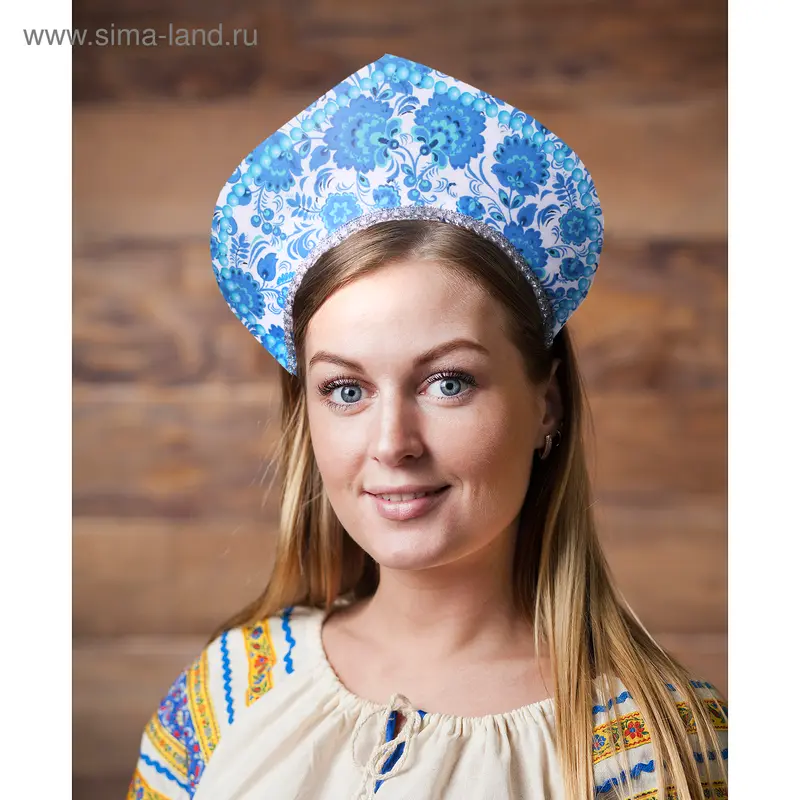 Кокошник «Синяя роспись»