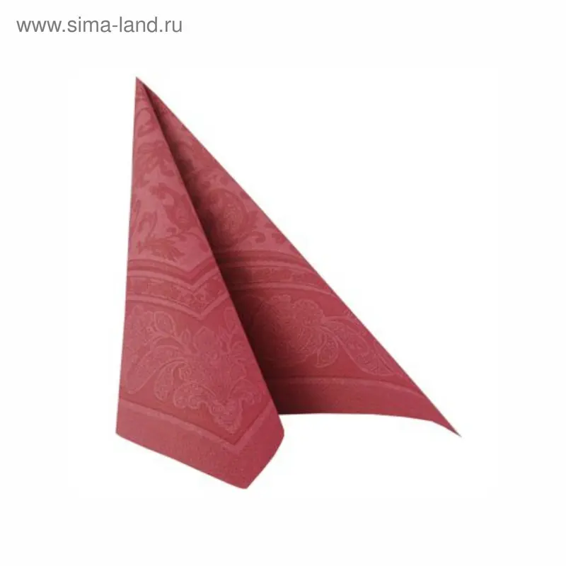 Салфетка "Орнамент", 33х33 см, бордо, 20 шт