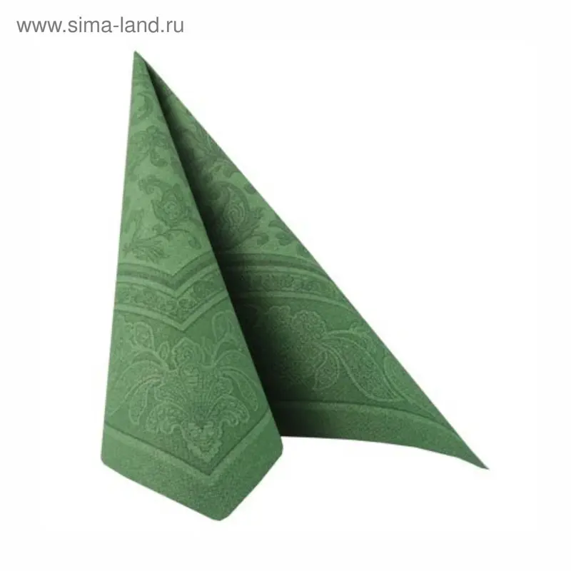 Салфетка "Орнамент", 33х33 см, зелёный, 20 шт