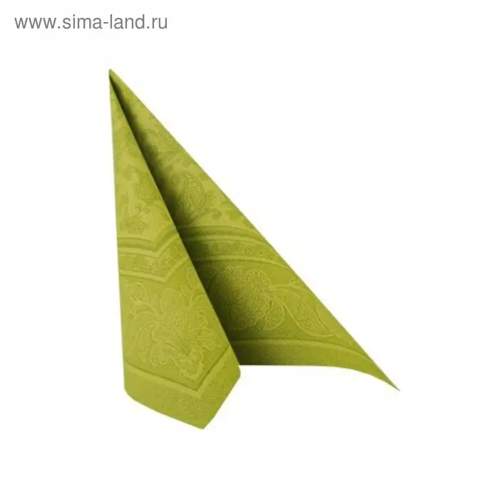 Салфетка "Орнамент", 33х33 см, оливковый, 20 шт