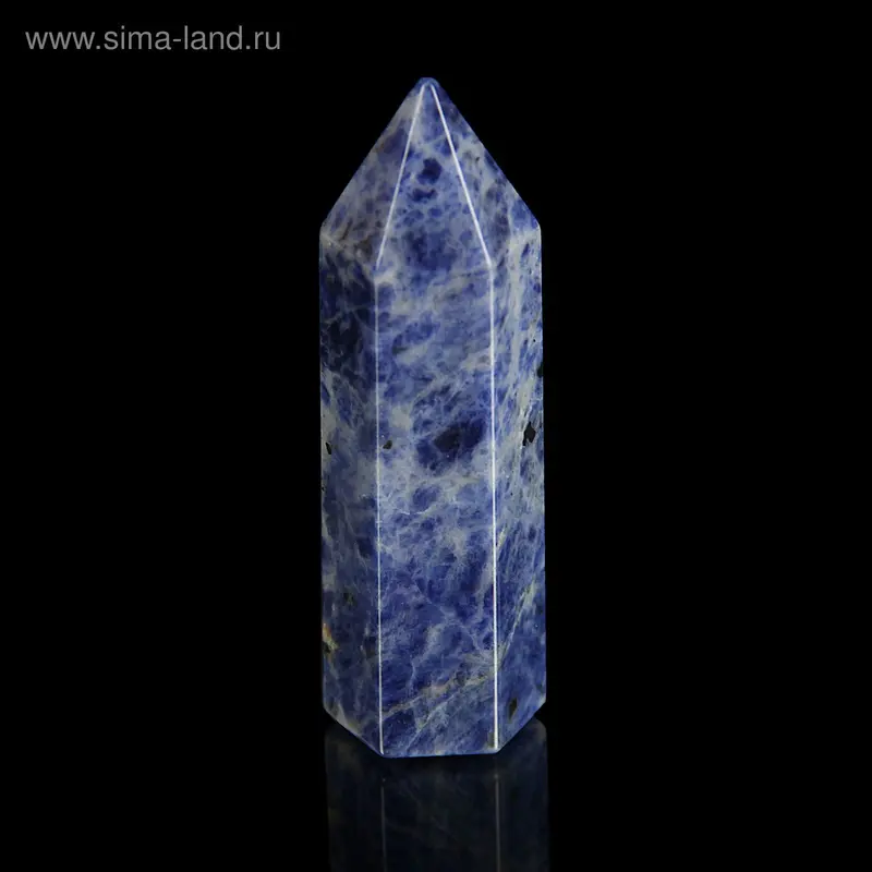 Призма из камня. Содалит от 20х65мм/75г:коробка