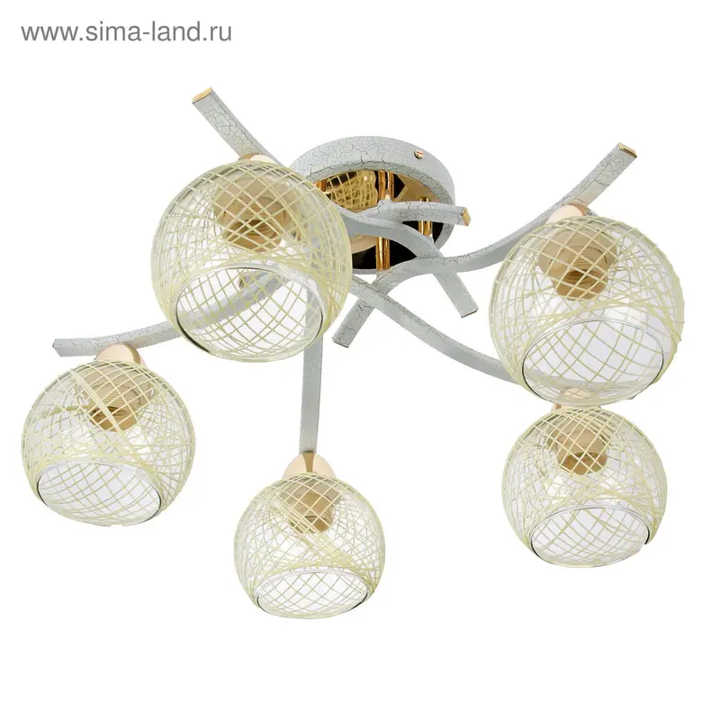 Люстра MO87149C/5 "Танго" белый цвет E27 60W 55х55х26 см