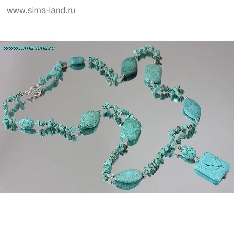 Колье с кулоном Осколки (стилизованное под бирюзу)