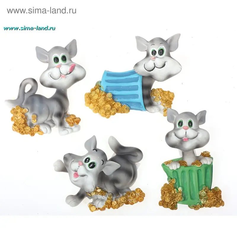 магнит полистоун кот хулиган пружинка 5*6,5 см